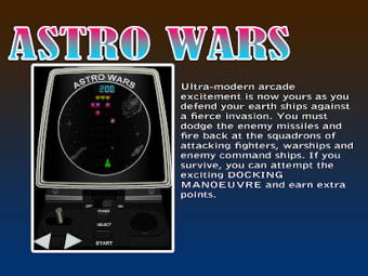 Astro Wars Retro game