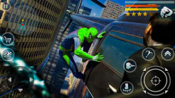 Green Spider Rope hero Man 3D