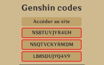 Genshin Codes