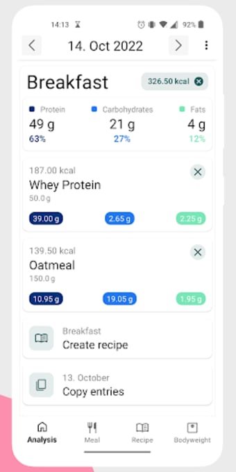 Simple Food & Weight Tracker