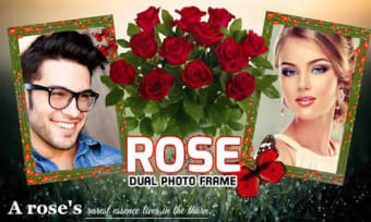 Red Rose Dual Photo Frames