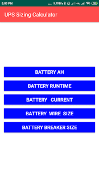 UPS Inverter Battery Backup Time Calculator TOTAL