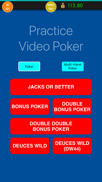 Practice Video Poker