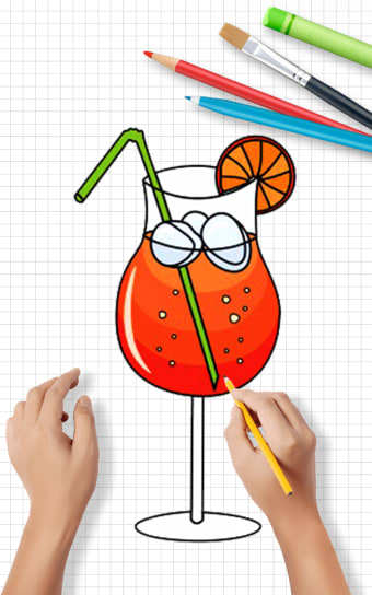 Draw Cute Drinks  Juices Step by step