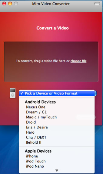 miro video converter mac 10.5