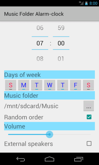 Music Folder Alarm Clock
