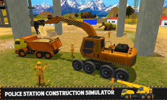 Police Station Construction Site Crane Operator 3D