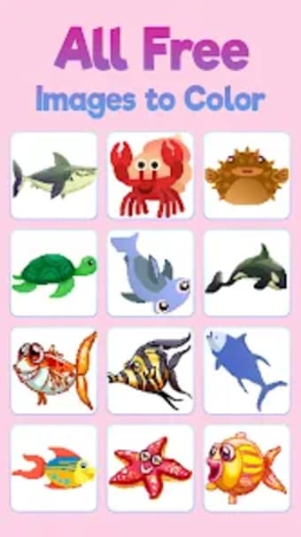 Sea Animals Color by Number