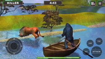 Lion Vs Gorilla : Animal Family Simulator Game