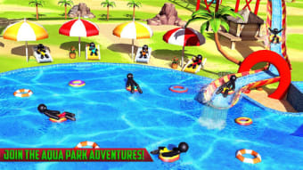 Water Slide Stickman Fun Park