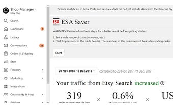 Etsy Search Analytics Saver