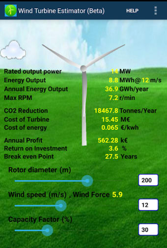 Wind Turbine Estimator beta