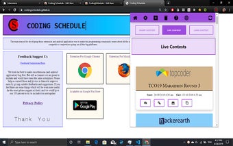 Coding Schedule