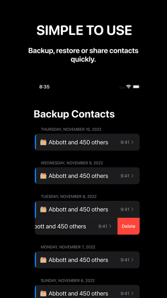 Backup Contact