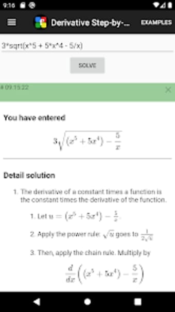 Derivative Step-By-Step Calc