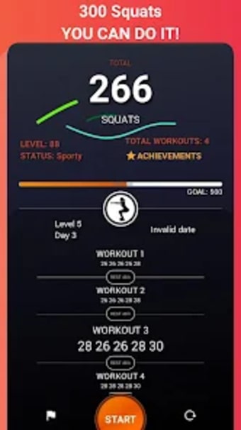 300 Squats workout plan