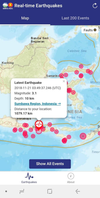 BMKG Real-time Earthquakes