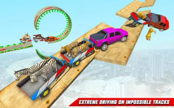 Ramp Car Stunt: Animal Racing
