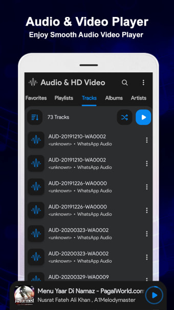 Audio Video Player with Music