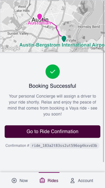 Vaya Concierge Driving