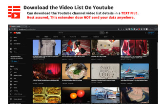 Download the Video List On Youtube