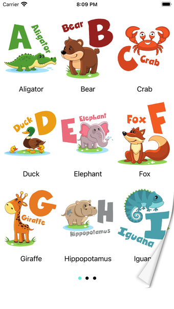 Alphabet from A to Z