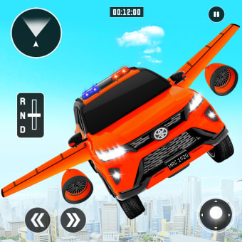 Flying Prado Car Robot Game