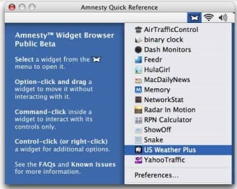 Amnesty Widget Browser