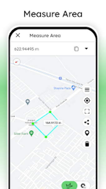 Distance Land Area Measure