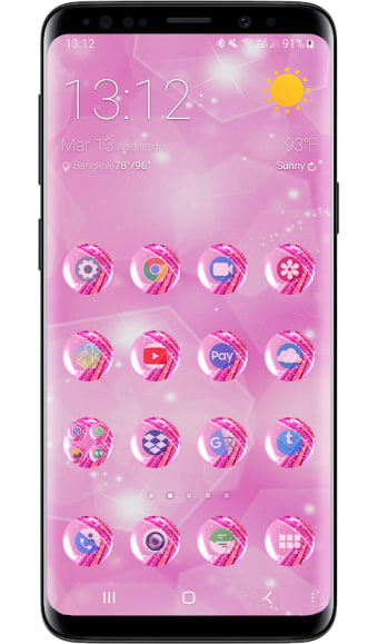 Launcher Theme - Sparkling Pink Glitter Icon Pack