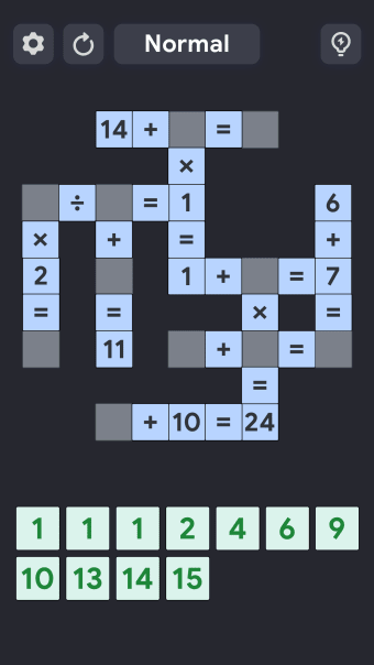 Crossmath Games-Math Puzzle