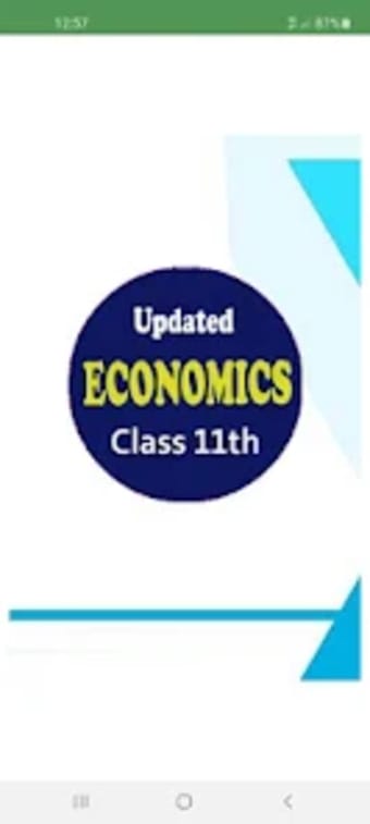 Economics Class 11 Mobile App