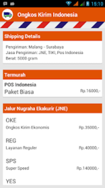Ongkos Kirim Indonesia