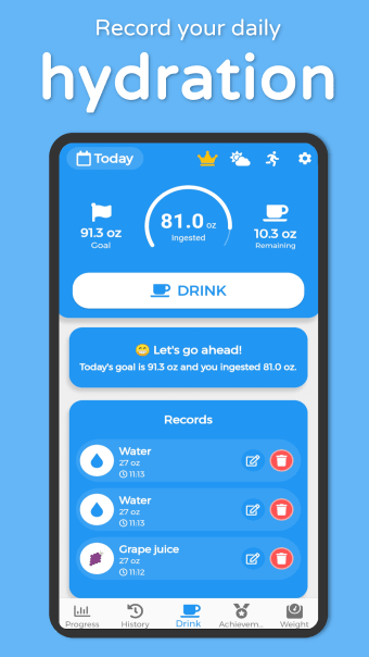H2App - App for drinking water
