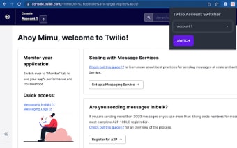 Twilio Account Switcher