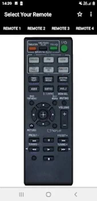 Sony Soundbar Remote