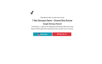 T-Rex Dinosaur - Chrome Dino Runner