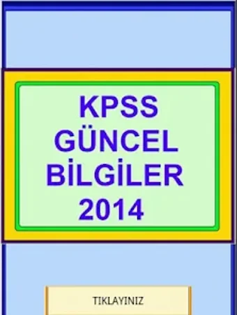 KPSS GÜNCEL BİLGİLER 2014