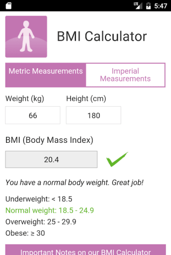 BMI Calculator by MES