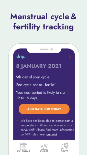 drip. menstrual cycle and fertility tracking