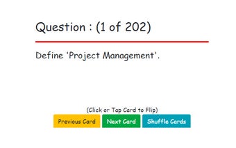 PMP Certification Flashcards