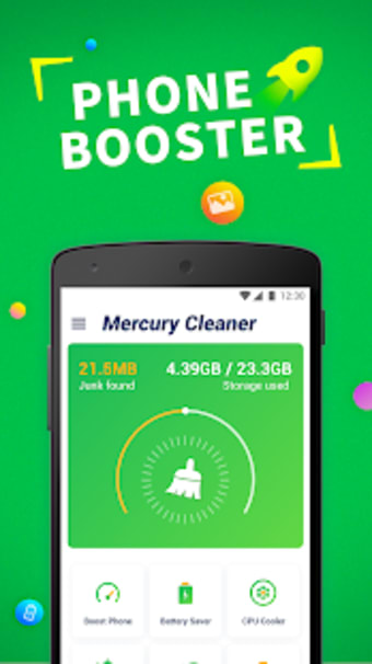 Mercury Cleaner-Booster CPU Cooler  Apps Manager