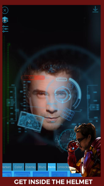 HUD - Heads Up Display Iron Man Edition Overlay HUD Over Image