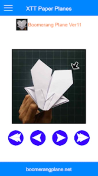 XTT Boomerang Plane Origami Tu
