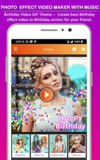 Photo Effect Animated Video : Photo To Video Maker