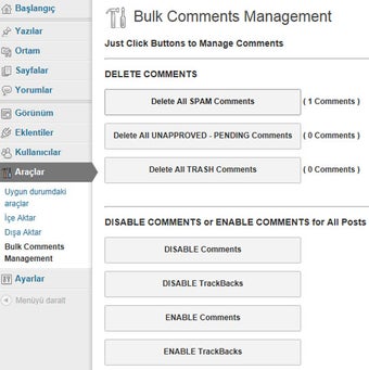 Bulk Comments Management