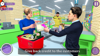 Supermarket Shopping Game Simu