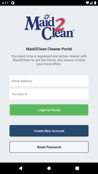 Maid2Clean Cleaner Portal