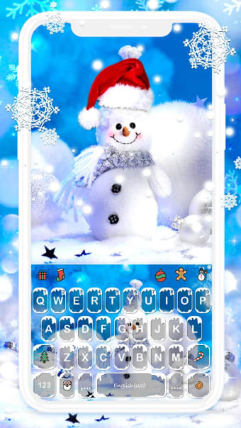 Blue Christmas Keyboard Theme