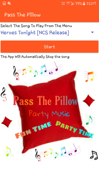 Pass the Pillow - Music Player
